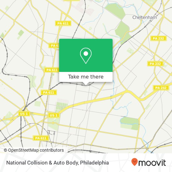 Mapa de National Collision & Auto Body