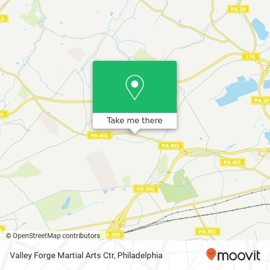 Valley Forge Martial Arts Ctr map