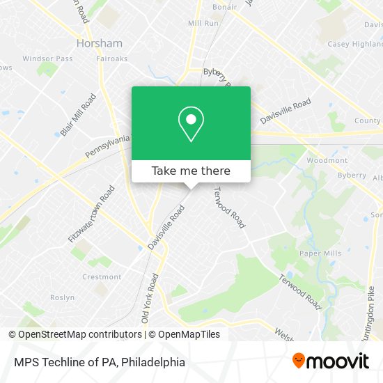 MPS Techline of PA map