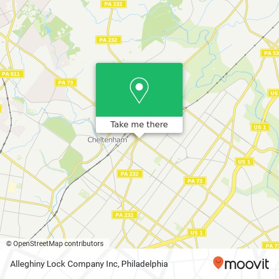 Alleghiny Lock Company Inc map
