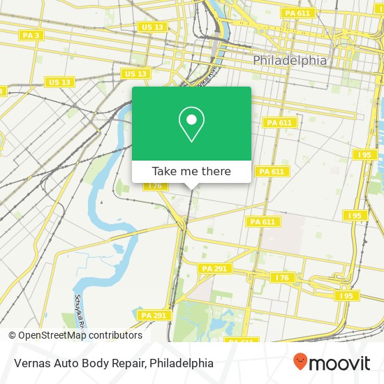 Vernas Auto Body Repair map