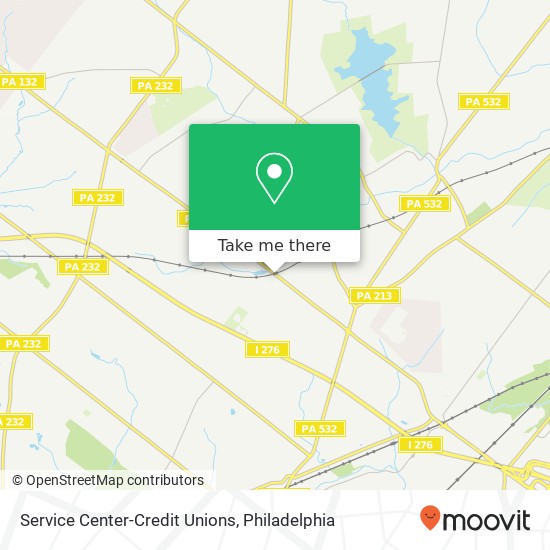 Service Center-Credit Unions map