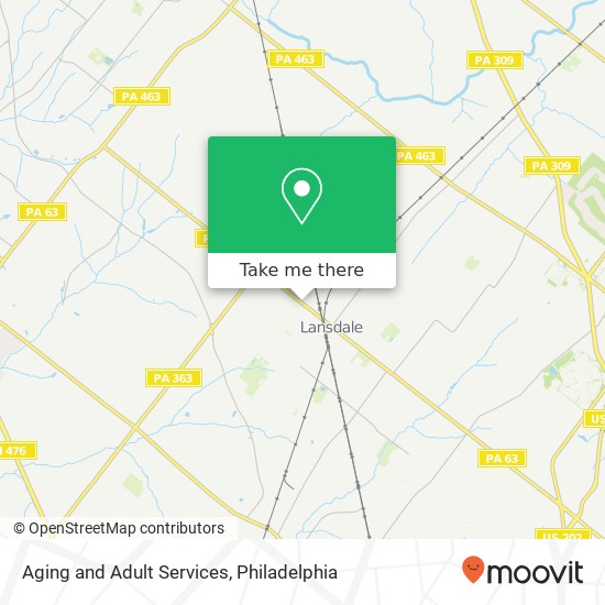 Aging and Adult Services map