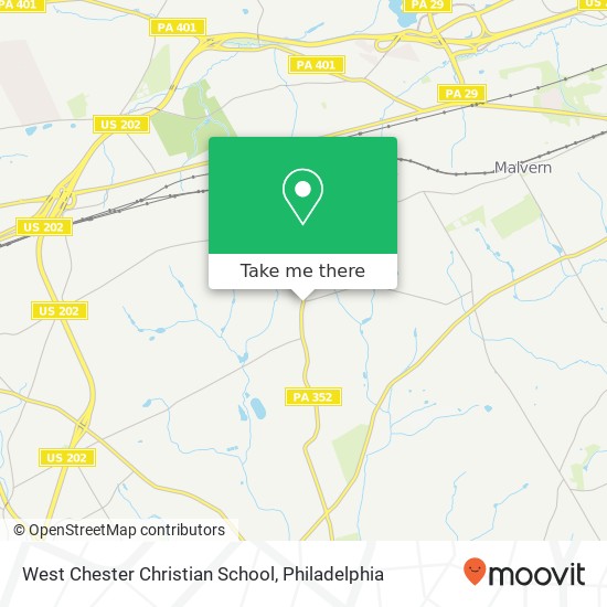 Mapa de West Chester Christian School