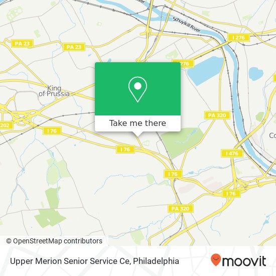 Mapa de Upper Merion Senior Service Ce