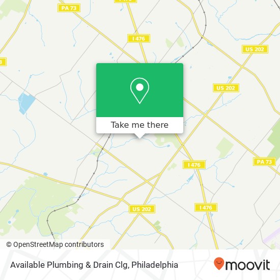 Mapa de Available Plumbing & Drain Clg