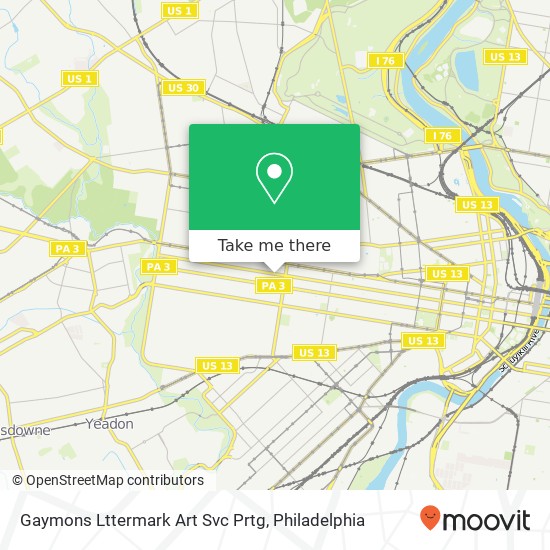 Gaymons Lttermark Art Svc Prtg map