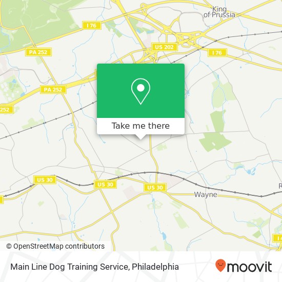 Main Line Dog Training Service map