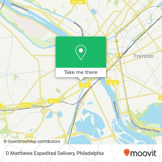 D Matthews Expedited Delivery map