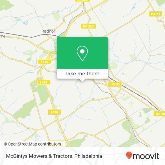 Mapa de McGintys Mowers & Tractors