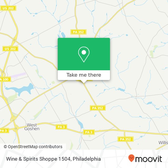 Mapa de Wine & Spirits Shoppe 1504