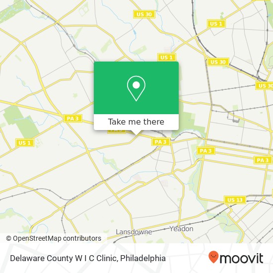 Delaware County W I C Clinic map