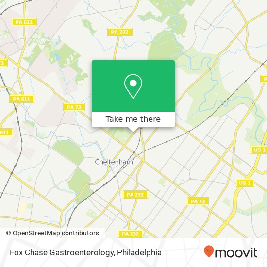 Mapa de Fox Chase Gastroenterology