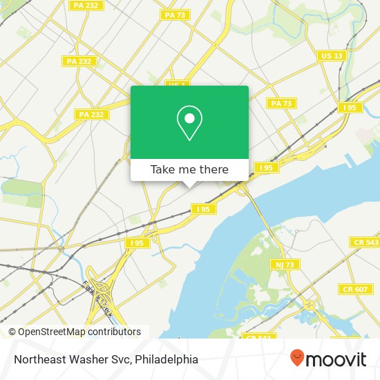 Northeast Washer Svc map