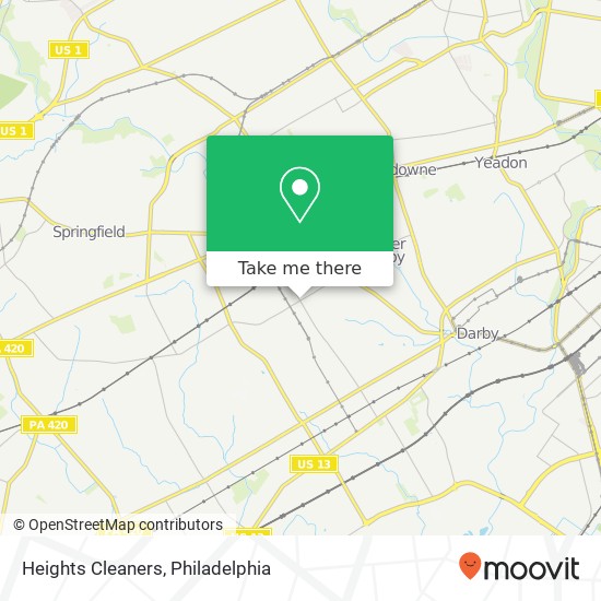 Heights Cleaners map