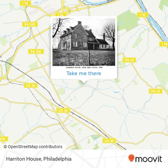Harriton House map