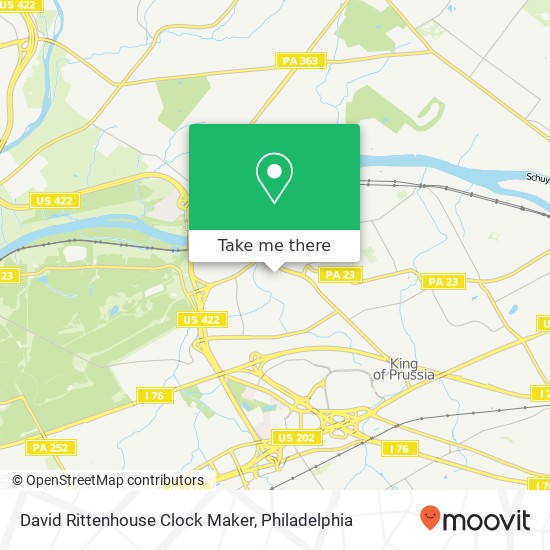 David Rittenhouse Clock Maker map