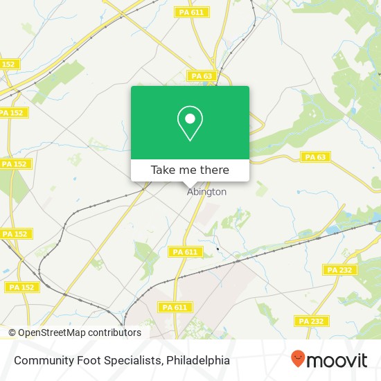 Community Foot Specialists map