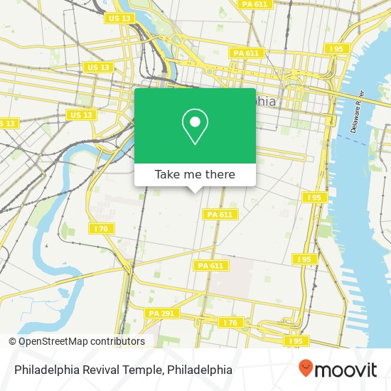 Philadelphia Revival Temple map