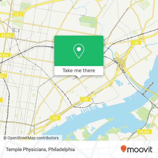 Temple Physicians map