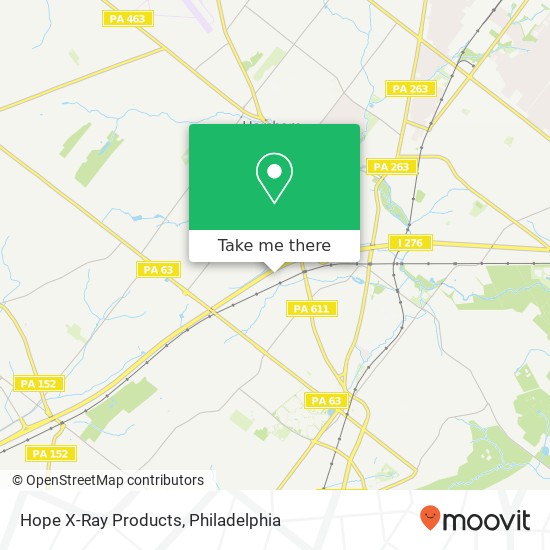 Hope X-Ray Products map