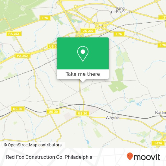 Mapa de Red Fox Construction Co
