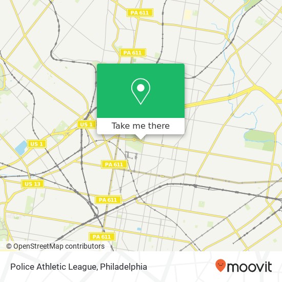 Police Athletic League map