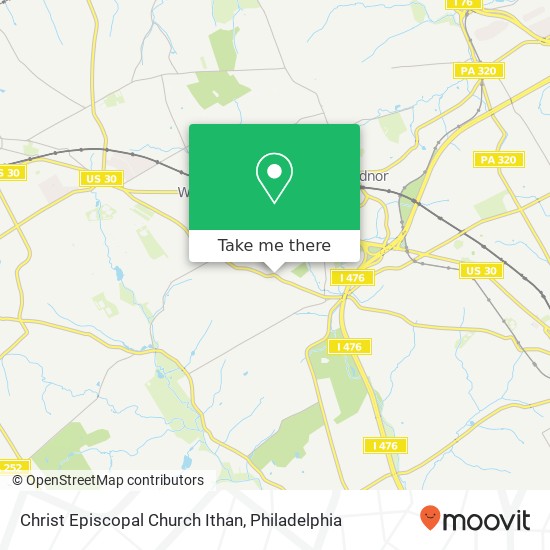 Christ Episcopal Church Ithan map