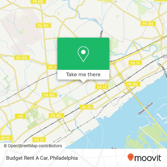 Budget Rent A Car map