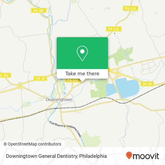 Downingtown General Dentistry map