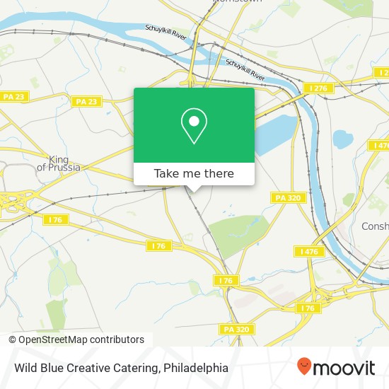 Wild Blue Creative Catering map