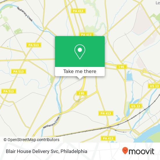 Mapa de Blair House Delivery Svc