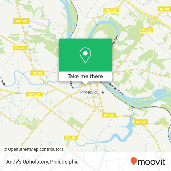 Andy's Upholstery map