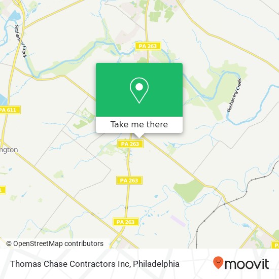 Mapa de Thomas Chase Contractors Inc