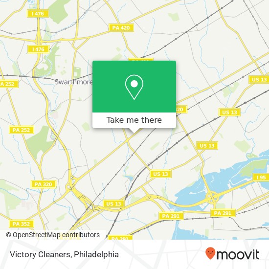 Victory Cleaners map