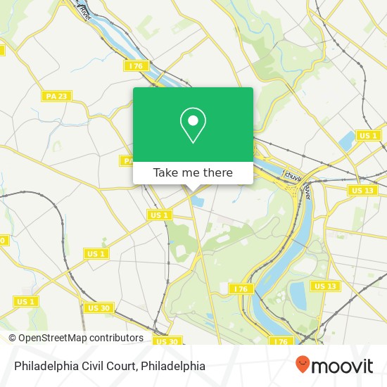 Mapa de Philadelphia Civil Court