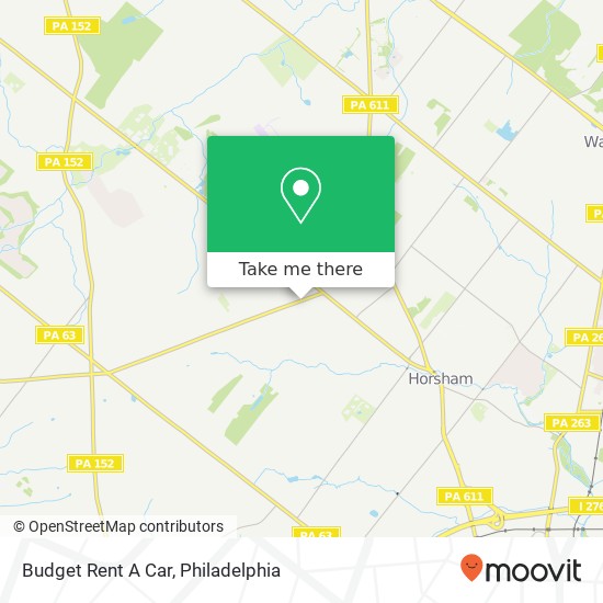 Budget Rent A Car map