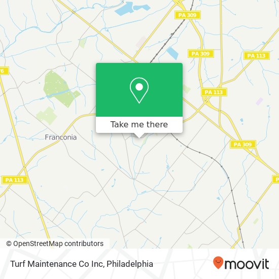 Mapa de Turf Maintenance Co Inc