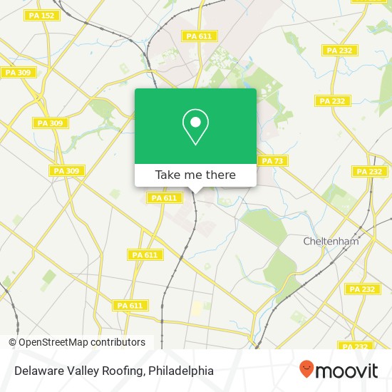 Delaware Valley Roofing map