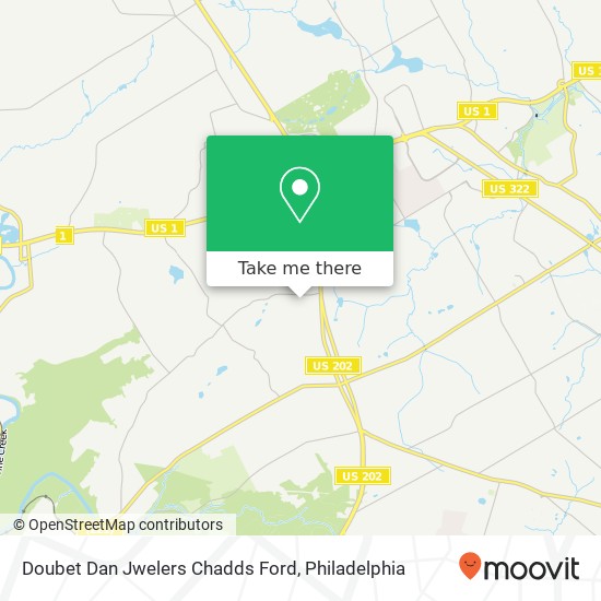 Mapa de Doubet Dan Jwelers Chadds Ford