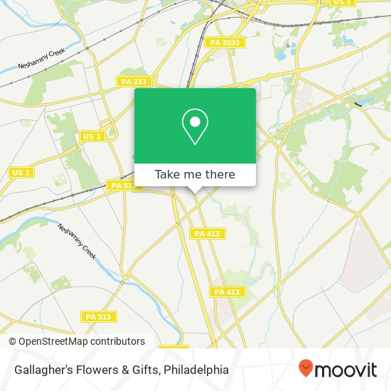 Gallagher's Flowers & Gifts map