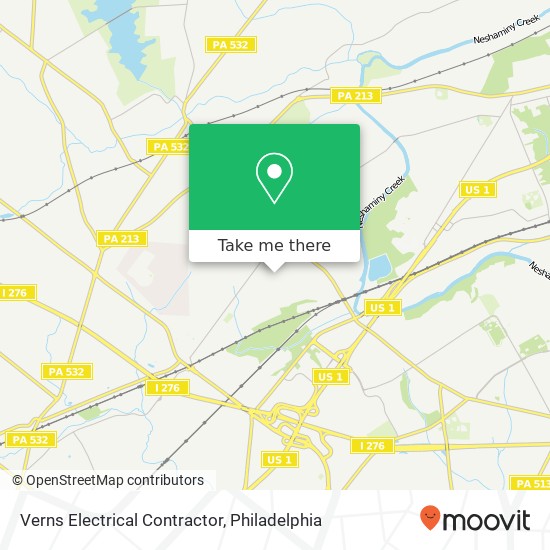 Verns Electrical Contractor map