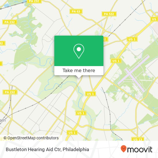 Mapa de Bustleton Hearing Aid Ctr