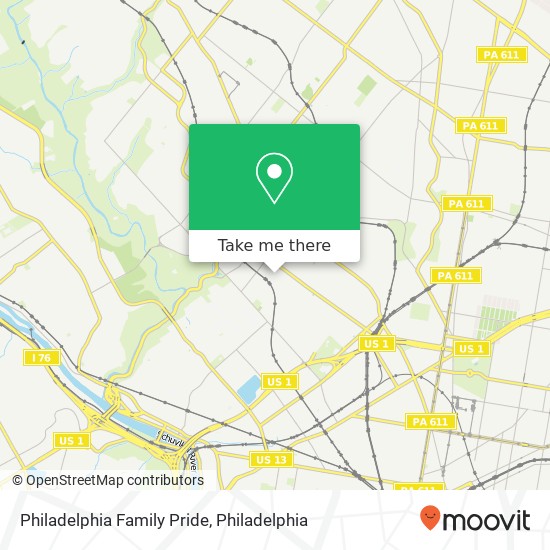 Mapa de Philadelphia Family Pride
