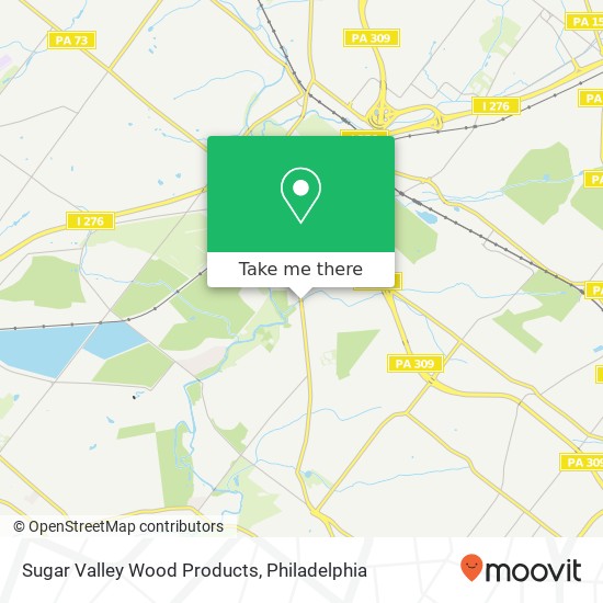 Sugar Valley Wood Products map