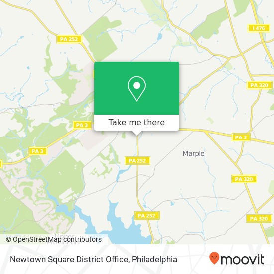 Mapa de Newtown Square District Office