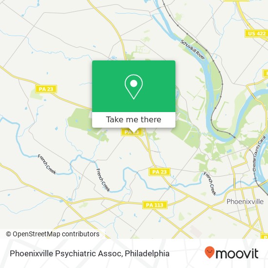 Mapa de Phoenixville Psychiatric Assoc