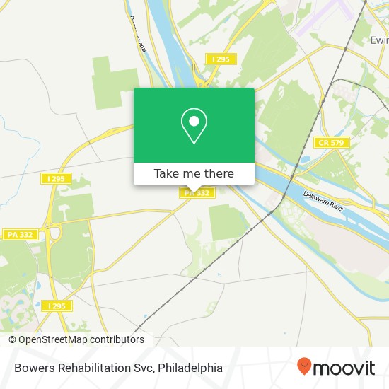 Bowers Rehabilitation Svc map