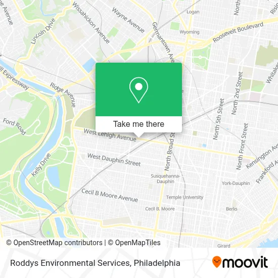 Roddys Environmental Services map