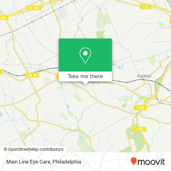 Main Line Eye Care map